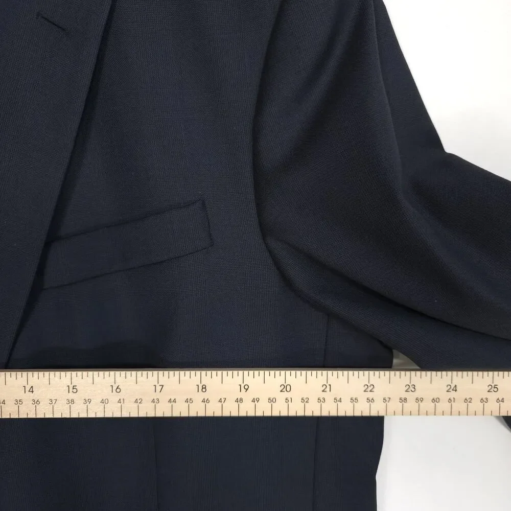 BROOKS‎ BROTHERS 1818 Saxon Wool Blazer 44R Navy Madison Jacket USA Union Made